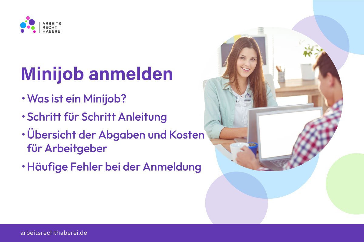 Minijob anmelden: Übersicht und Schritt für Schritt Anleitung
